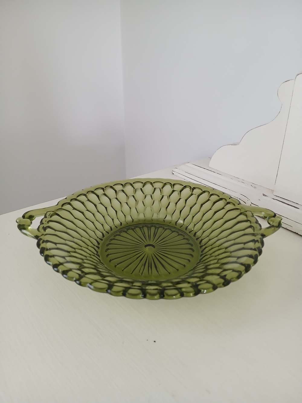 Vintage Indiana Glass Honeycomb Dish